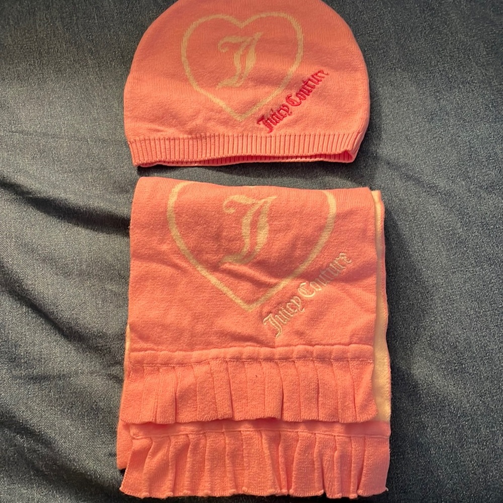 Juicy Couture Hat and Scarf set